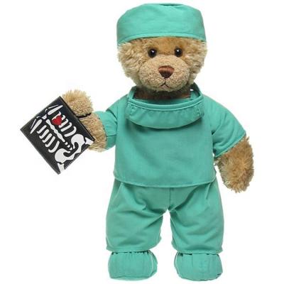 China High Quality Soft Plush Stuffed Plush Bear Toys Doctor Nurse Doctor Gift or Promotional Praying Toy 15cm With Glasses for sale