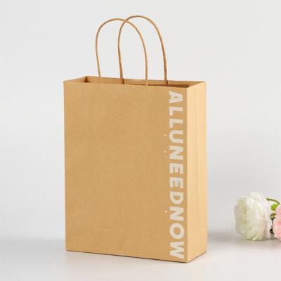 China Recycled Materials Shopping Bags Kraft Paper Tote Bag Washable Paper Bags for sale