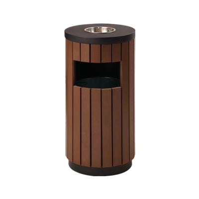 China Factory direct high quality simple environmental friendly steel wooden trash can viable for sale