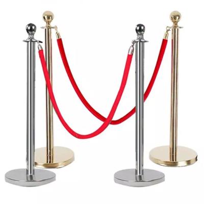 China Professional 201 /304 Stainless Steel Velvet Crowd Control Retractable Barrier Rope Supports for sale