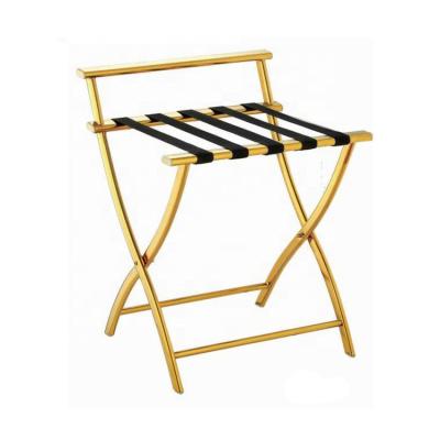 China Professional Custom Farmhouse Hotel Room Luggage Rack SS Foldable Metal Luggage Rack for sale