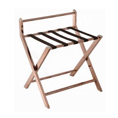 China Factory wholesale contemporary brushed stainless steel luggage rack hotel room luggage rack for sale