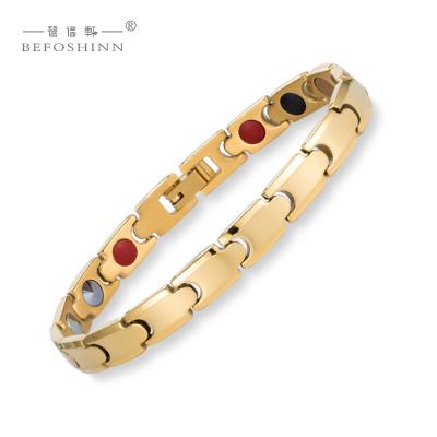 China 2021 Titanium+Negative Ion Health Fashion Magnetic Bracelet Good Magnet Germanium Titanium Bracelets for sale