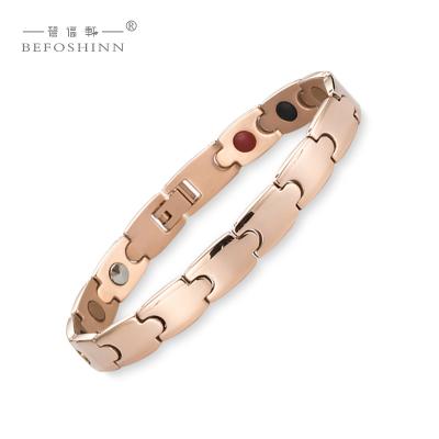 China Titanium+Negative Ion Magnetic Bracelets Health Geranium Titanium China Factory Infrared Stone Energy Custom Women Men Customized Unisex CLASSIC for sale