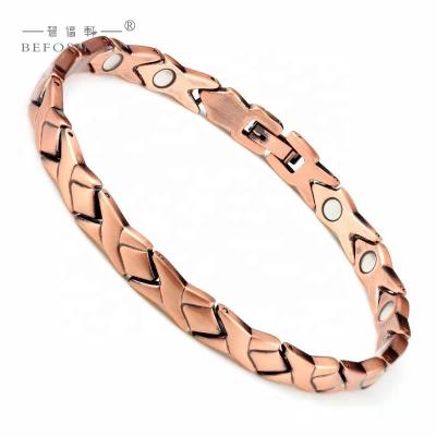 China 316 Stainless Steel +Magnet Man Pure Copper Engraved Magnetic Bangle Bracelets For Balance Sleep Hits 2020 For Amazon Brass Women's CLASSIC 230*7*3mm for sale