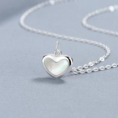 China TRENDY Shell Heart Pendant Necklace for Woman Female Elegant S925 Chain Necklaces 2023 Fashion Jewelry for sale