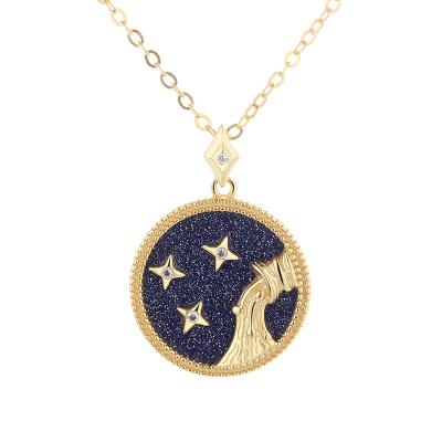 China TRENDY Classic Women Capricorn Libra Aries Leo Virgo Taurus925 Sterling Silver Horoscope Zodiac Necklaces Gift for sale