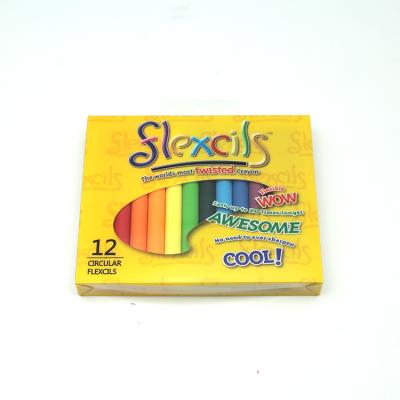 China Flexcils12 Colors 6 Colors 12colors Hard Unbreakable Promotional Soft Unbreakable Random Kids Crayons for sale