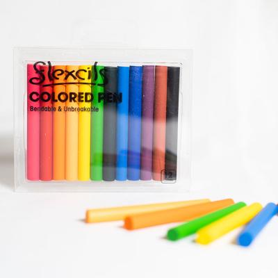 China Flexcils12 Colors Wholesale 12 Hard Shatterproof Custom Colors Around 7.5Cm Long Dress Bodycon Pencil With Books for sale