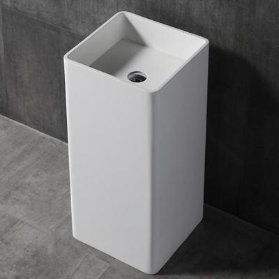 China Stone Easy Clean Rectangular Modern Bathroom Decorative Wash Basin Sink Rack Decorative Basin for sale