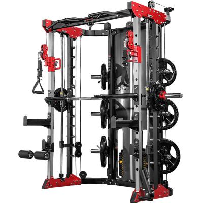 China Crossover Universal Machine Cable Muscle Exerciser Multi Functional Smith Machine Home Squat Training Strength Gym for sale