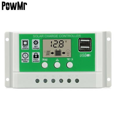 China PowMr Factory 10A 20A 30A 12V/24V Solar Battery Charge Controller Can Charge Li Battery DUA USB RBL-10A/20A/30A-Li for sale