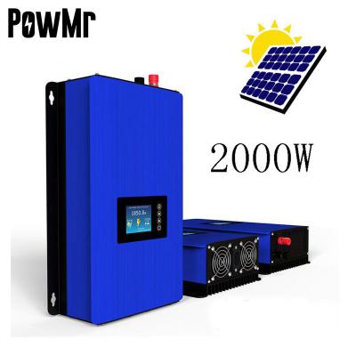 China NC 2000W MPPT LCD Display On Grid Tie Inverter With Limiter Solar Panels Battery Home PV GTI-2000W-WIFI PLUG-LCD for sale