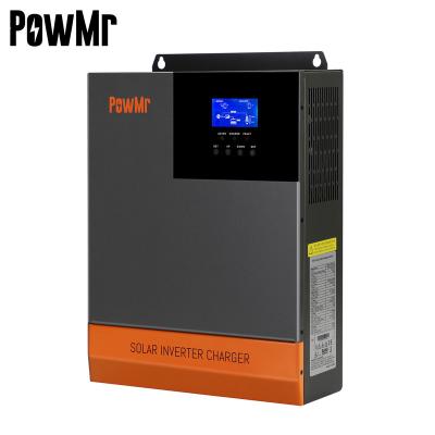 China CN in stock! ! Shenzhen PowMr 3000W 3000VA Power 60A MPPT Charge Controller 24V 110VAC 145VDC Hybrid Solar Charge Inverter for sale