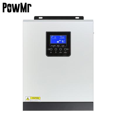 China Built-in MPPT charger in stock! ! ! PowMr 3KVA 2.4KW 24V DC 220V AC Output Hybrid Pure Sine Wave Solar Power Inverter with 50A MPPT Charge Controller for sale