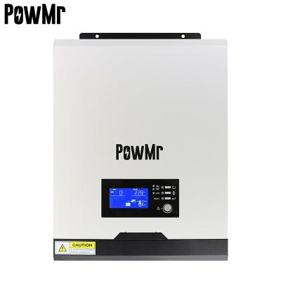 China PowMr 3KVA 2400W 115*300*400mm Hybrid Inverter Charger 24VDC 230VAC 50A PWM Solar Integrated Charge Controller WIFI Monitor for sale