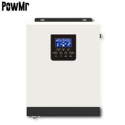 China PowMr 3KVA 2400W 220VAC Hybrid Inverter Solar Charger Built In 24VDC PWM 50A Solar Charge Controller HPS-3K-24V 100*272*305mm for sale