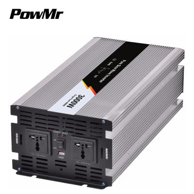 China PowMr 3000W 12/24/48V 110vdc/220vac 50/60Hz Pure Sine Wave Off Grid Tie Solar Inverter 12/24/48V JYP-3000W 507X249X116mm for sale