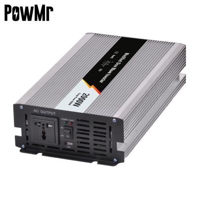 China Car Power Inverter PowMr 1500W 12V/24V/48V 110V/220V Pure Sine Wave/Modify Inverter Power High Frequency Inverter For Car/Vehicle/Air Conditioner for sale