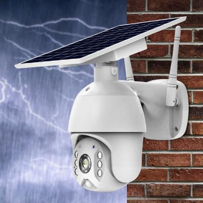 China PAN-TILT cctv camera wifi/4G solar outdoor cloud storage and local memory metal material housing two way audio waterproof IP65 for sale