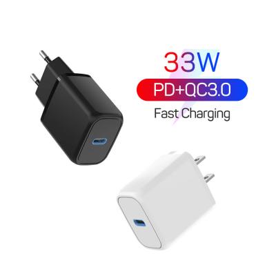 China Portable Type C Charger PD Adapter 33W New Product EU/US/UK Design Fast Mobile Phone Wall Charger for sale