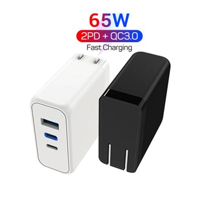 China Type-C Multi PD 65W Portable Charger PD 65W Travel Charger New Arrival Rapid QC 3.0 Quick Charger Mobile Phone Tablet Laptop PD Charger for sale