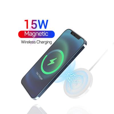 China Hot Selling Portable Power Bank Qi Mobile Phone 15W Qi Compatible Wireless Charging Fast Wireless Charger New For iPhone for sale