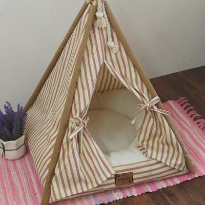 China Factory Wholesale Viable Waterproof Indoor Outdoor Camping China Dog Cat Teepee Bed Tent For Portable Dogs for sale