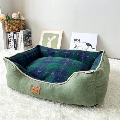 China High Standard Sustainable Support ODM Multiple Sizes Factory Price Fine Performance Suede Dog Bed for sale