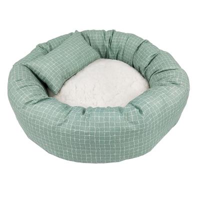 China Viable Warm Machine Washable Round Donut Dog Calming Bed Comforting Eco-Friendly Luxury Pet Bed For Dogs for sale