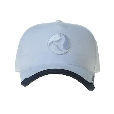 China 5 Panel COMMON Custom Logo 3D Embroidered White Baseball Cap for sale