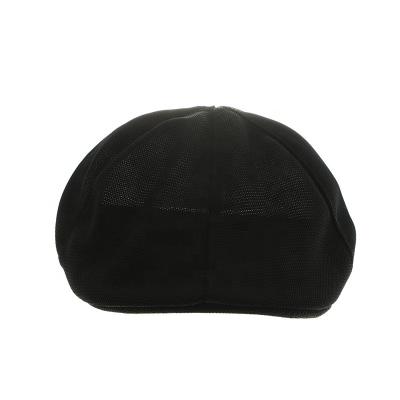 China Designer Outdoor Hat Breathable Ivy Mesh Cap Flat Beret Customized Wholesale Black Dobby Peaked Hat Cap For Men for sale