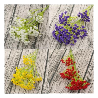 China High quality silk and plastic artificial babybreath flower bouquet for wedding and event arrangement MTXBH001 for sale