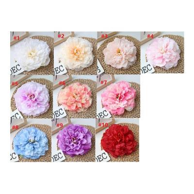 China High quality silk and plastic large size artificial peony flower head for sale