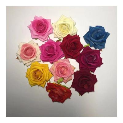 China High Quality 10cm Silk and Plastic Waist Corner Velvet Artificial Angle Mounted Flower Head for Wedding Event Decorations MGHT007 for sale