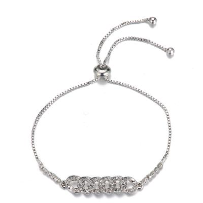 China BOHEMIA A Class Fits Most Simplicity And Factory Outlet Good Prices Factory Direct Sales Good Prices All-match Jewelry Crystal Silver Bracelet Women for sale