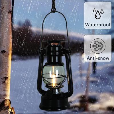 China New Morden Antique Portable Kerosene Lamp LED Hanging Solar Garden Light for Garden, Patio Decoration for sale