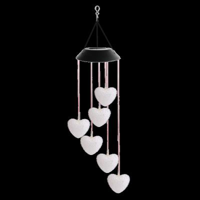 China European Outdoor Tree Decoration Garden Wind Rings Wedding Lights,Romantic Love LED Solar Garden Pendant Lights For Wedding Decoration for sale