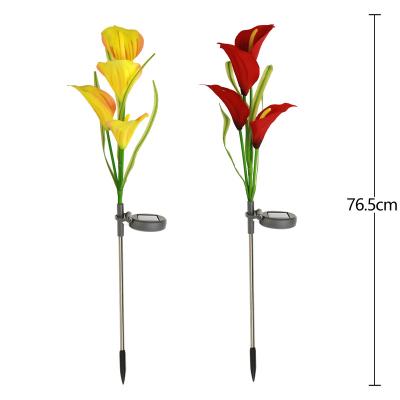 China Wedding Lawn Light Outdoor Decoration Solar Calla Lily, Blessing Newlyweds Wedding Decoration Flowers For Home Wedding Decoration for sale