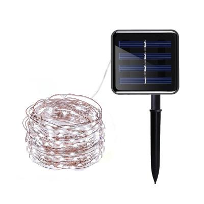 China Popular Solar Waterproof String Lights Waterproof LED Copper Wire Light For Party Decoration for sale