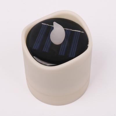 China Solar Energy Saving Waterproof Cold White LED Tea Light Flashing Light For Party Decor for sale