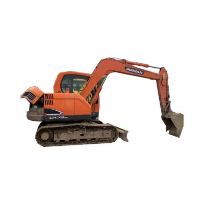 China 7.5 TON Used Doosan DX75 Excavator Used Excavators With Good Condition 6080*2175*2590 (mm) for sale