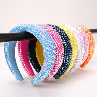 China Diamond Headband Crystal Hair Accessories Headwear Banana Clip Hair Accessories Headbands For Women 2021 for sale