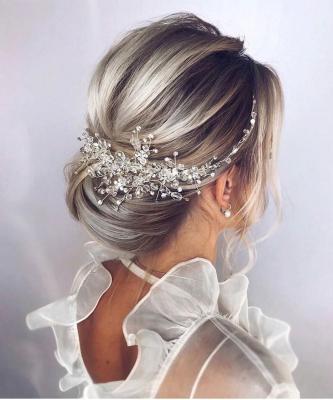 China Bridal Headwear Rose Gold Silver Wedding Accessories Vintage Fashion Headwear Crystal Hair Combs Elegant Shiny Banquet for Women for sale