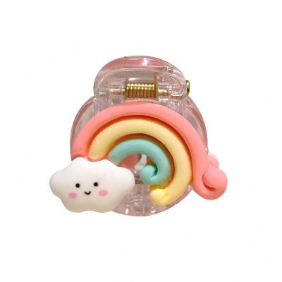 China Korean Sweet Super Cute Vitality Mini Cloud Star Catchers Cartoon Hair Clips Accessories Light Colors Kids Girl Claw for sale