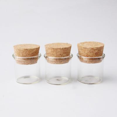 China Small 5ml Cosmetic Glass Vials In Cork Glass Bottles With Cork Lids Laboratory Glass Bottles for sale