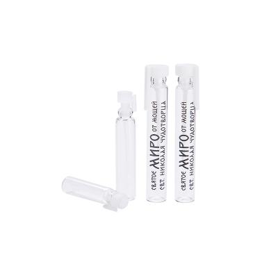 China Personal Care 1ml 2ml 3ml Perfume Empty Test Glass Vials With Plastic Stick Customized Logo for sale