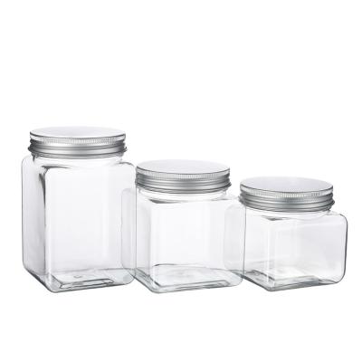 China Personal Care 200ml 300ml 500ml Plastic Jars Clear Plastic Jars Spice Jar For Food Storage for sale