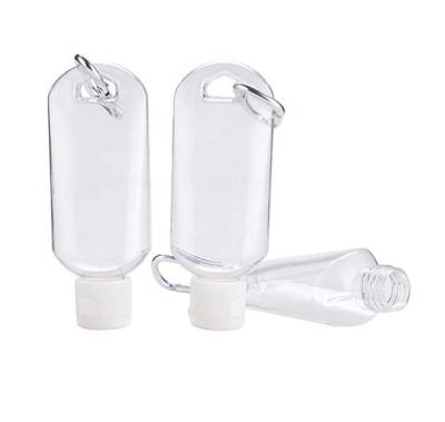 China Household Products Body Lotion Bottle 50ml Small Bottle For Sanitizer Empty Sanitizer Bottle With Key Chain for sale