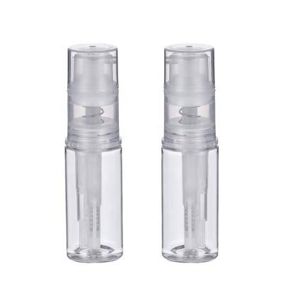 China Clear 18ml Plastic Baby Talcum Powder Spray Pump Bottle Refillable for sale